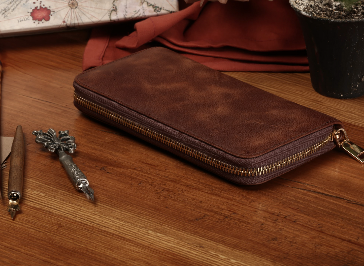 Multi-Compartment Elegant Leather Wallet