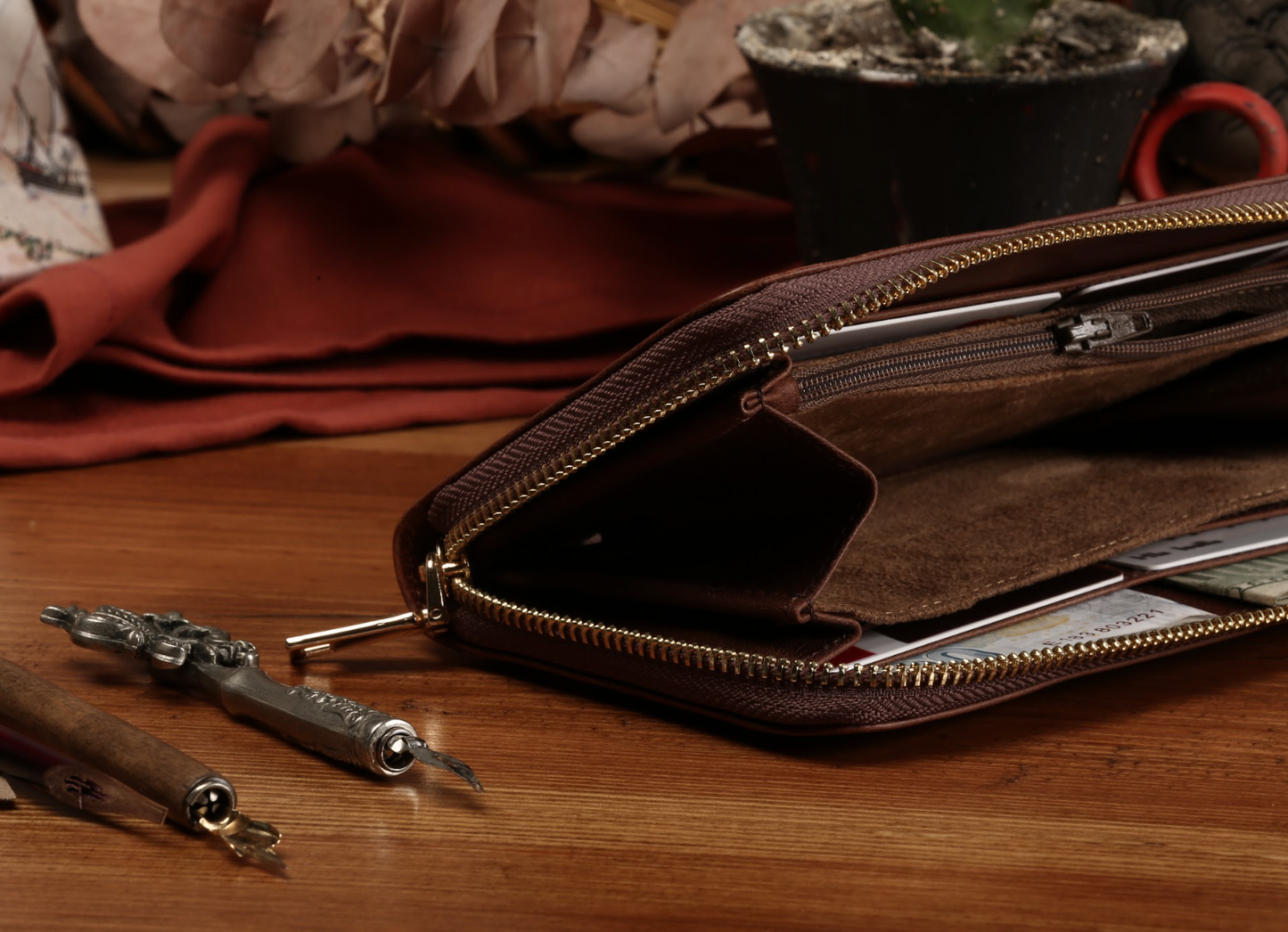 Multi-Compartment Elegant Leather Wallet