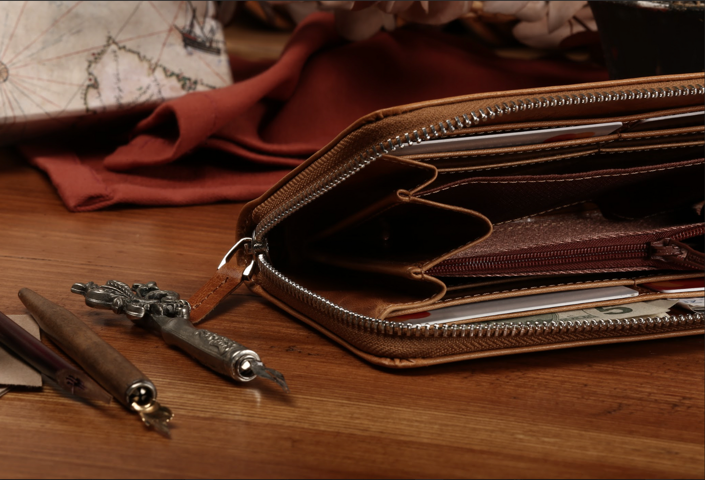 Multi-Compartment Elegant Leather Wallet