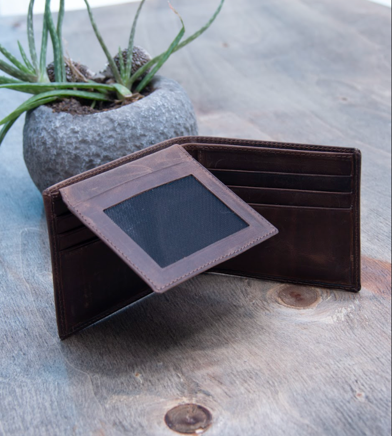 Compact, Multi-Compartment Leather Wallet
